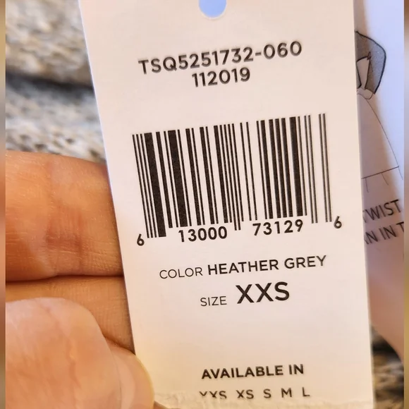 NWT BCBGeneration Twist Tie Cropped Sweater Heather Grey Size XXS - Picture 11 of 13